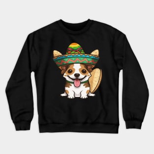 Eat Tacos Pet Dogs Crewneck Sweatshirt